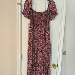 Pink Lily Burgundy Floral Maxi Dress